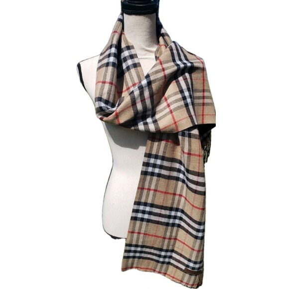 Scarf Nova Check Plaid Square Cashmere-like Size 77”x 12” Unisex Tartan Soft - Picture 10 of 12